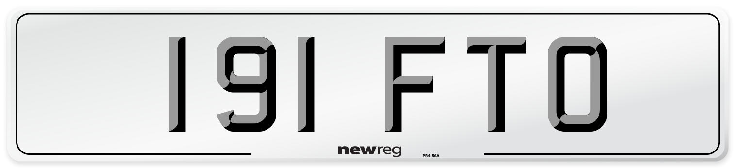 191 FTO Front Number Plate