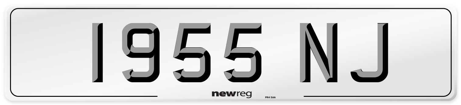 1955 NJ Front Number Plate