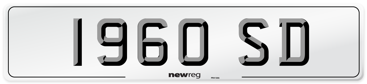 1960 SD Front Number Plate