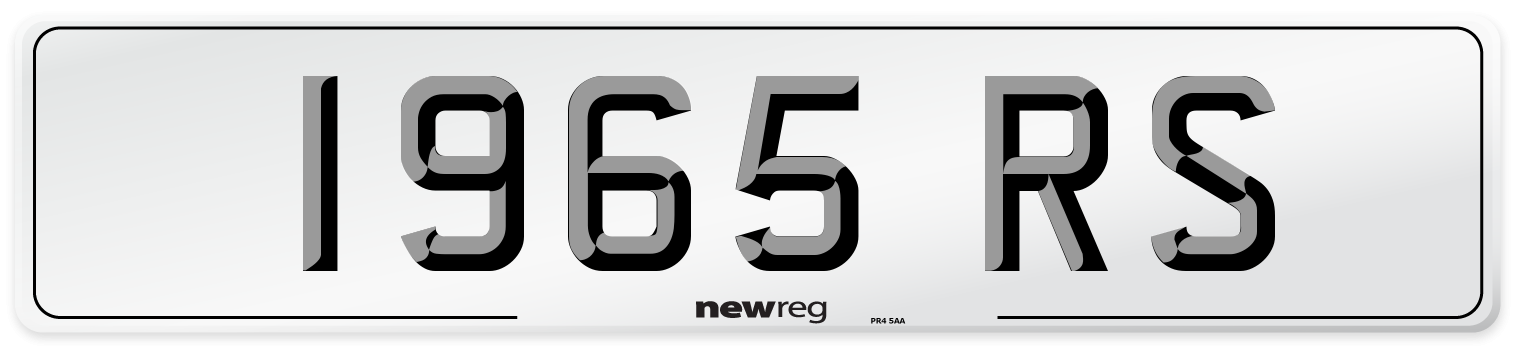 1965 RS Front Number Plate
