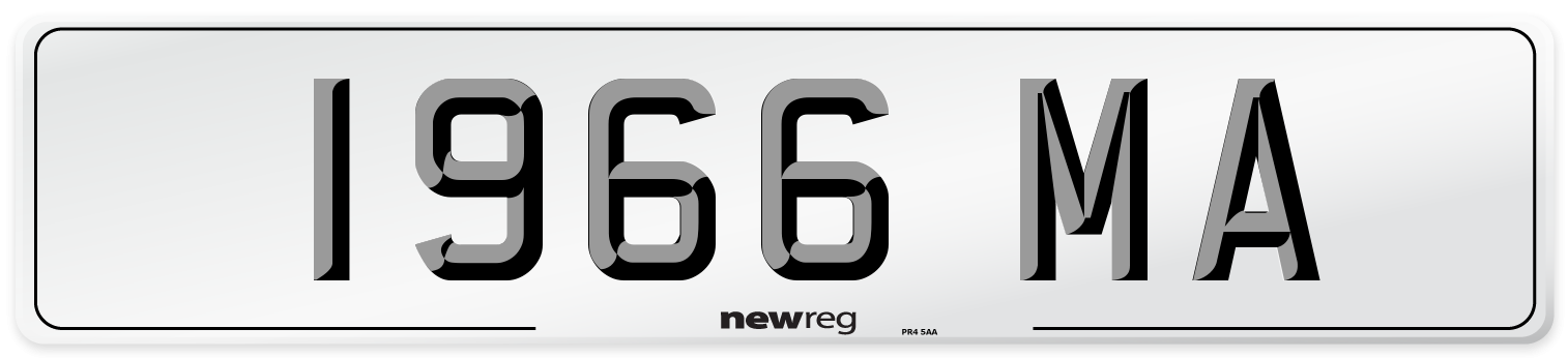 1966 MA Front Number Plate