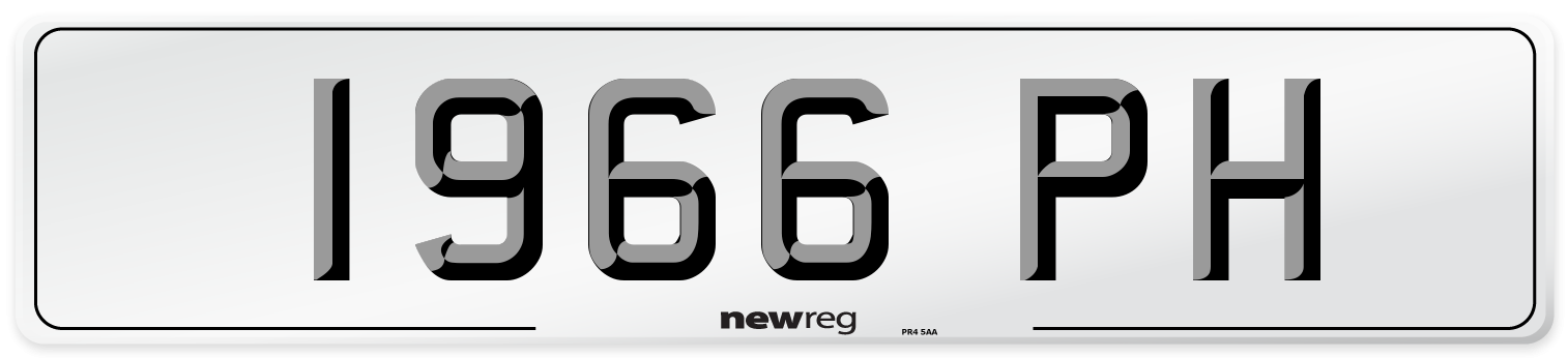 1966 PH Front Number Plate