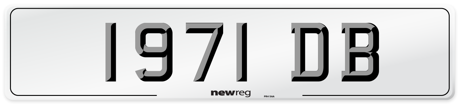1971 DB Front Number Plate
