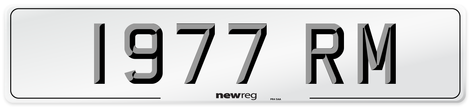1977 RM Front Number Plate