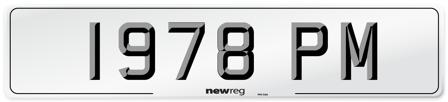 1978 PM Front Number Plate