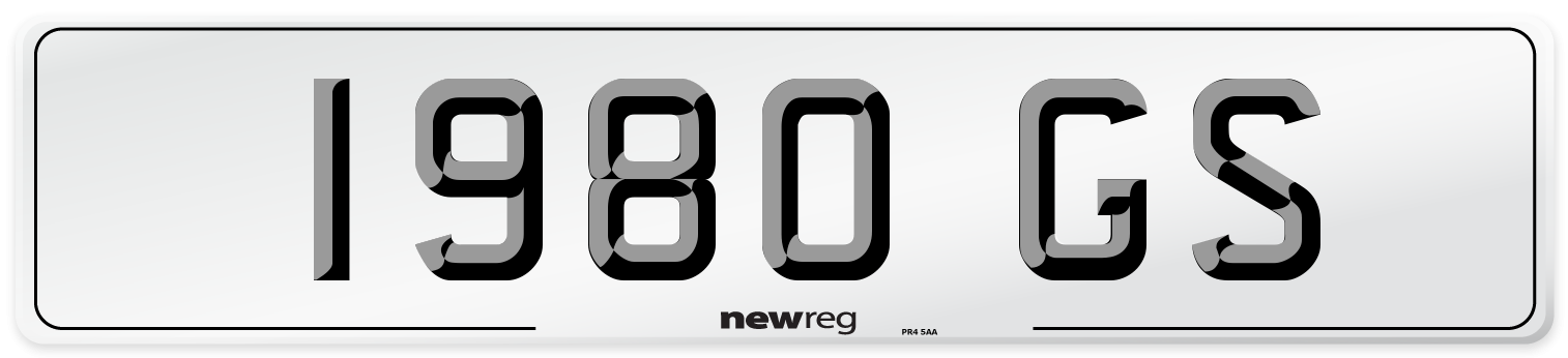 1980 GS Front Number Plate