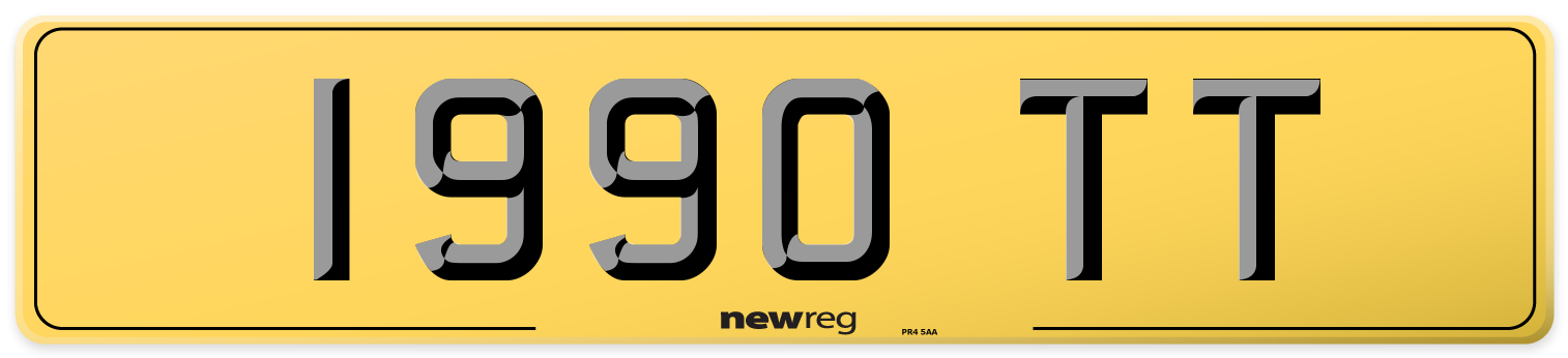 1990 TT Rear Number Plate