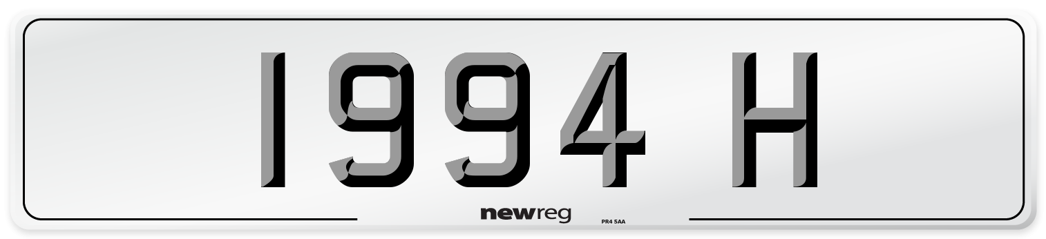 1994 H Front Number Plate