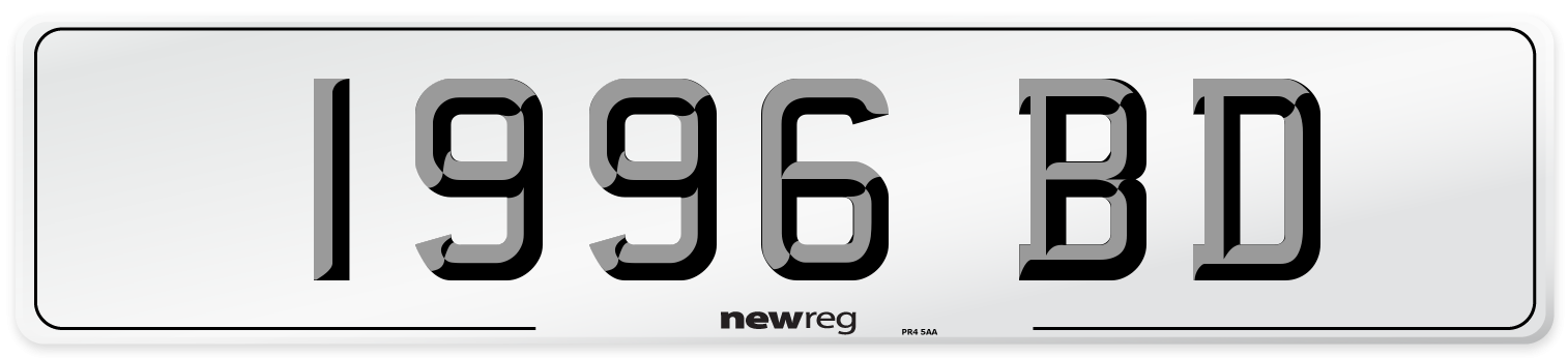 1996 BD Front Number Plate