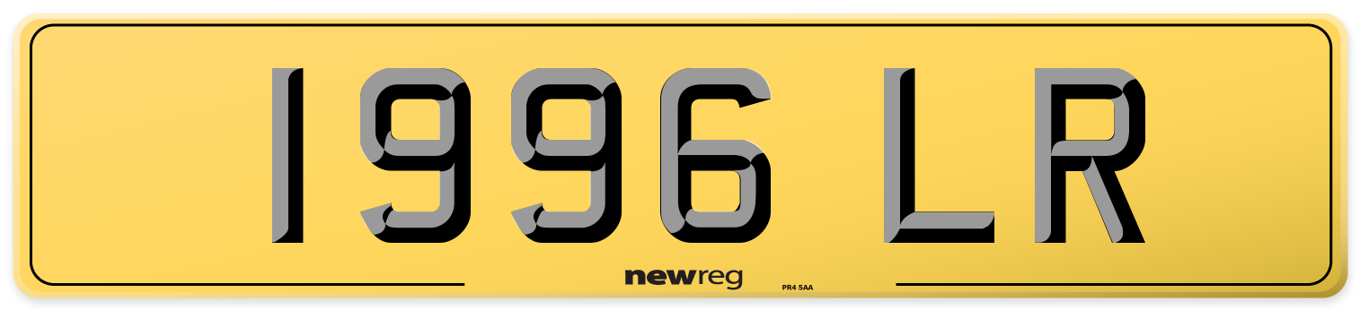 1996 LR Rear Number Plate