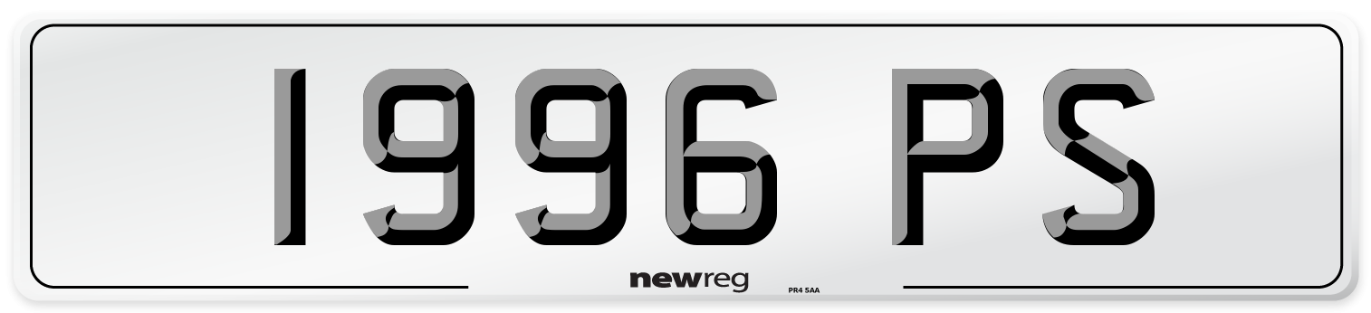 1996 PS Front Number Plate