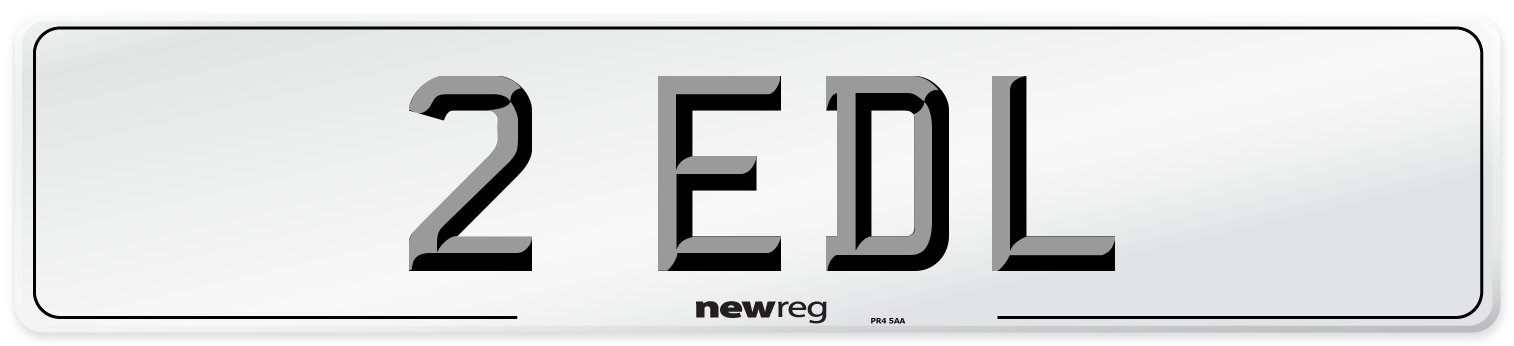 2 EDL Front Number Plate