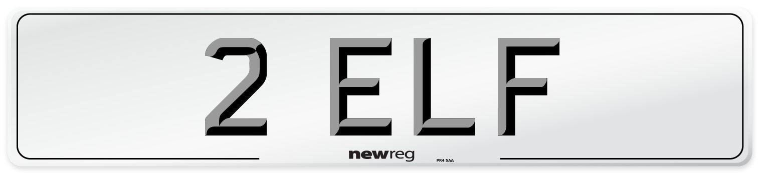 2 ELF Front Number Plate