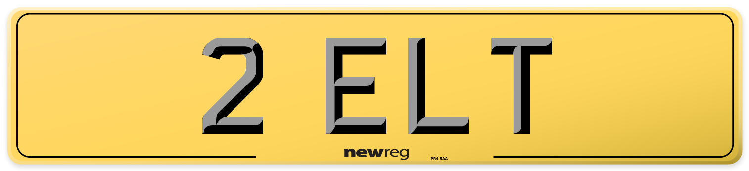 2 ELT Rear Number Plate