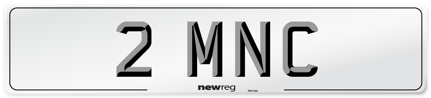 2 MNC Front Number Plate