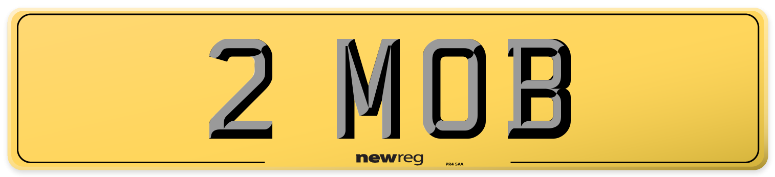 2 MOB Rear Number Plate