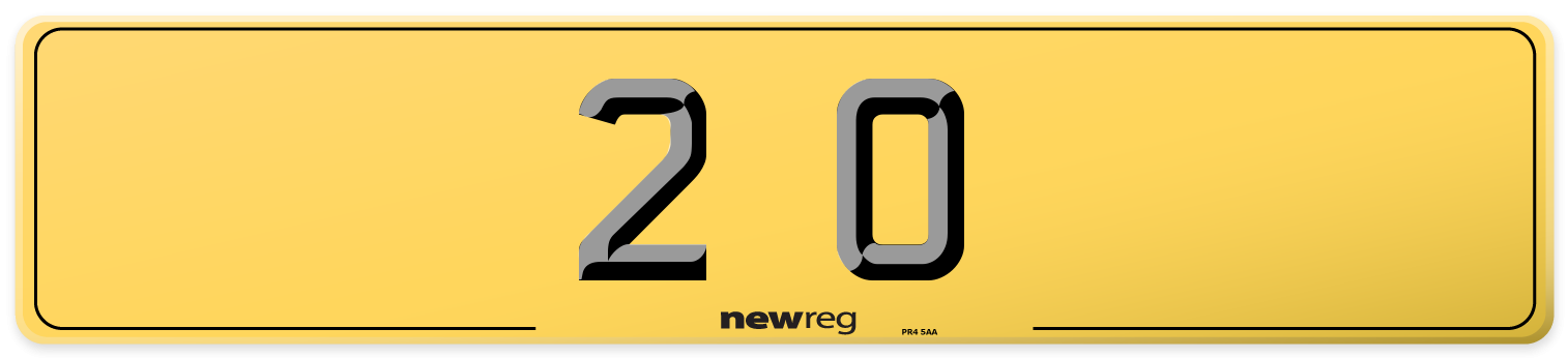 2 O Rear Number Plate