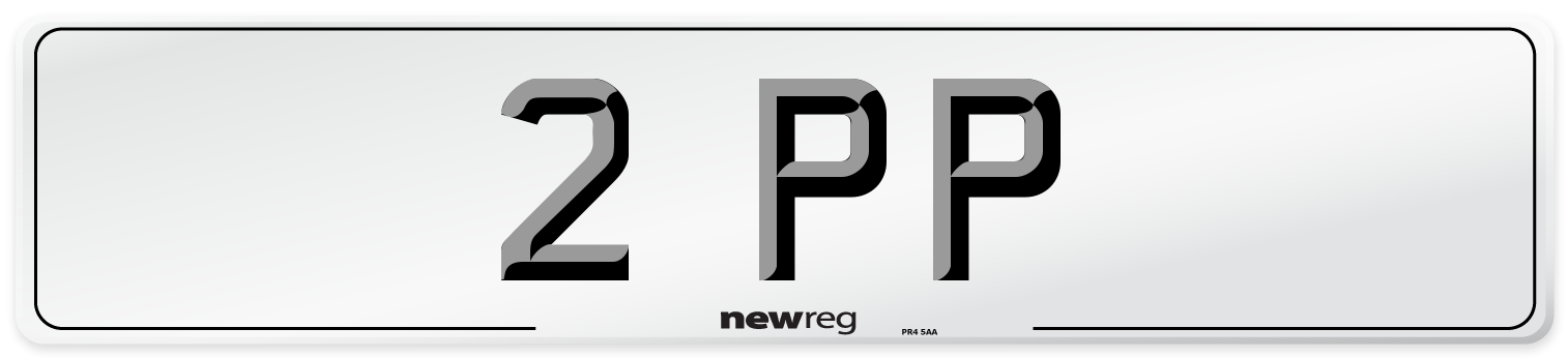 2 PP Front Number Plate