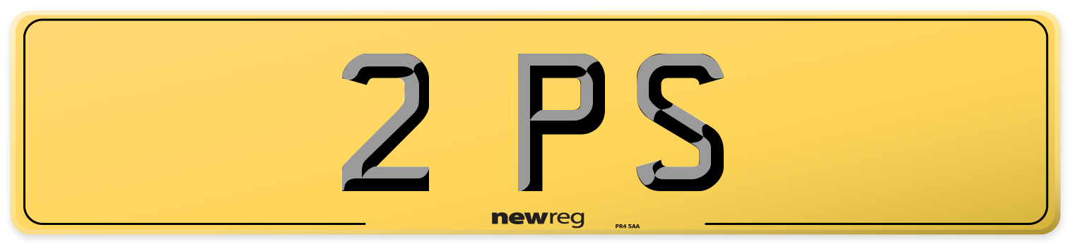 2 PS Rear Number Plate