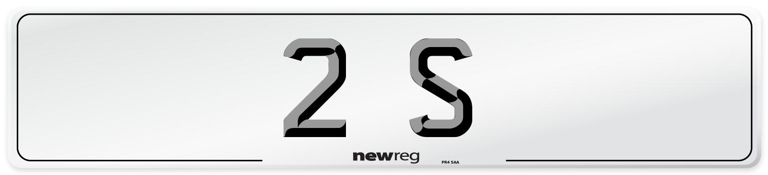 2 S Front Number Plate