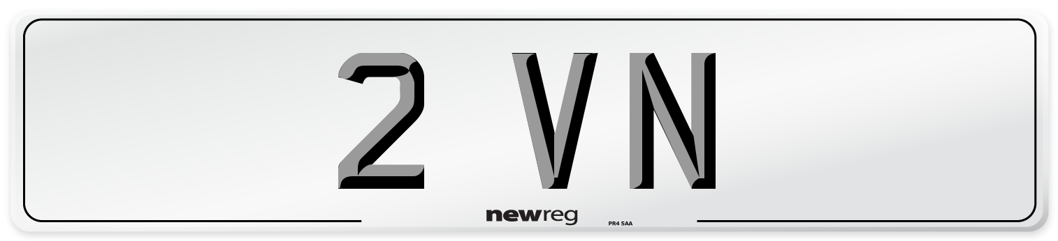 2 VN Front Number Plate