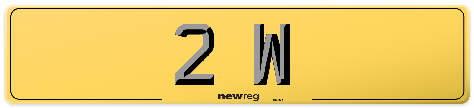 2 W Rear Number Plate
