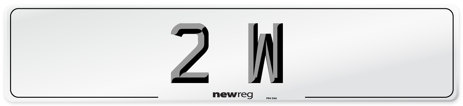 2 W Front Number Plate