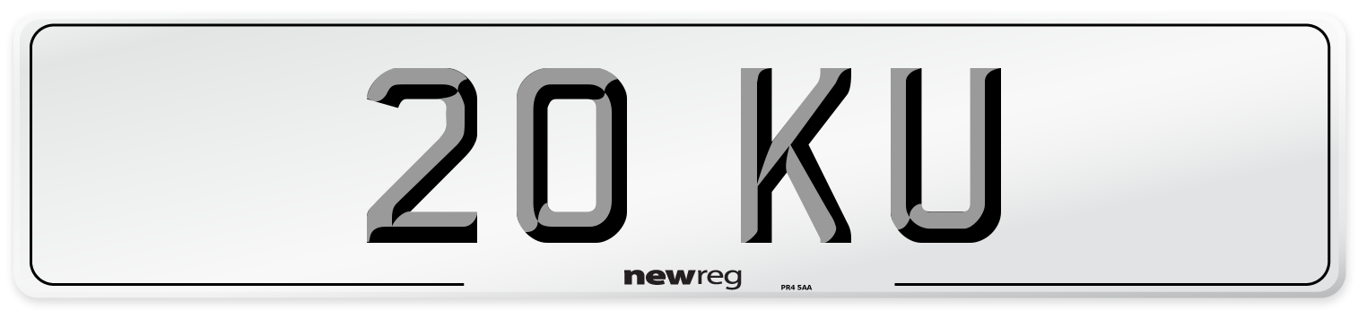 20 KU Front Number Plate