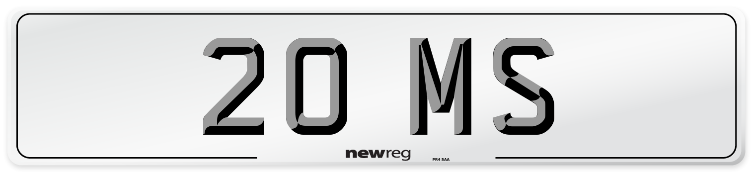 20 MS Front Number Plate
