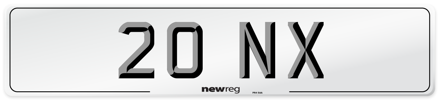 20 NX Front Number Plate