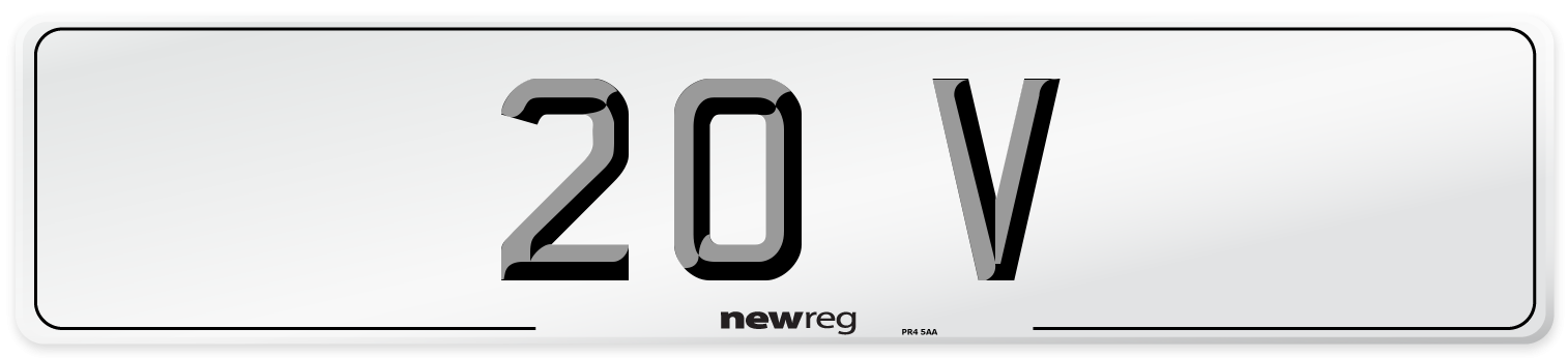 20 V Front Number Plate
