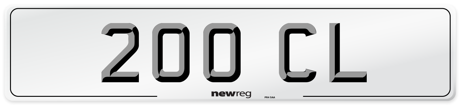 200 CL Front Number Plate