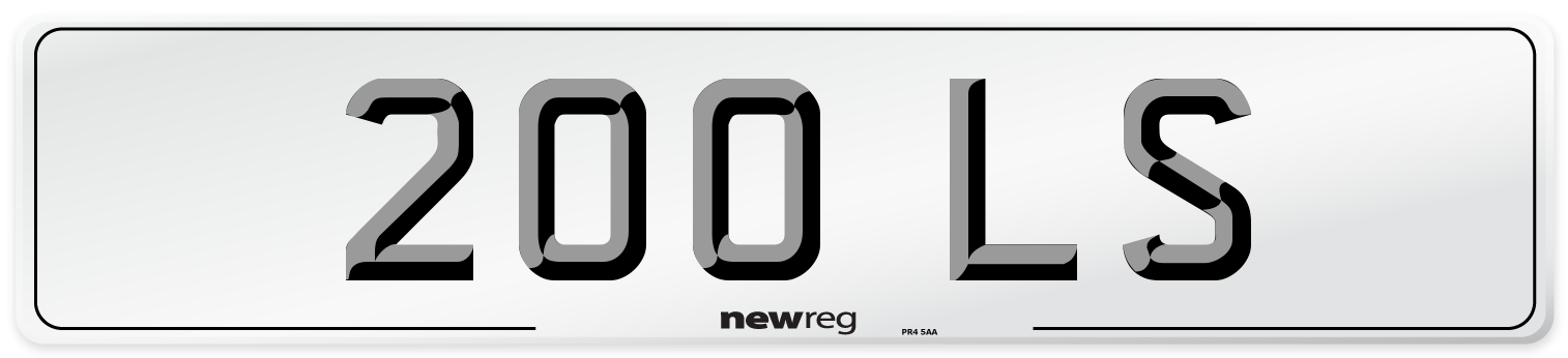 200 LS Front Number Plate