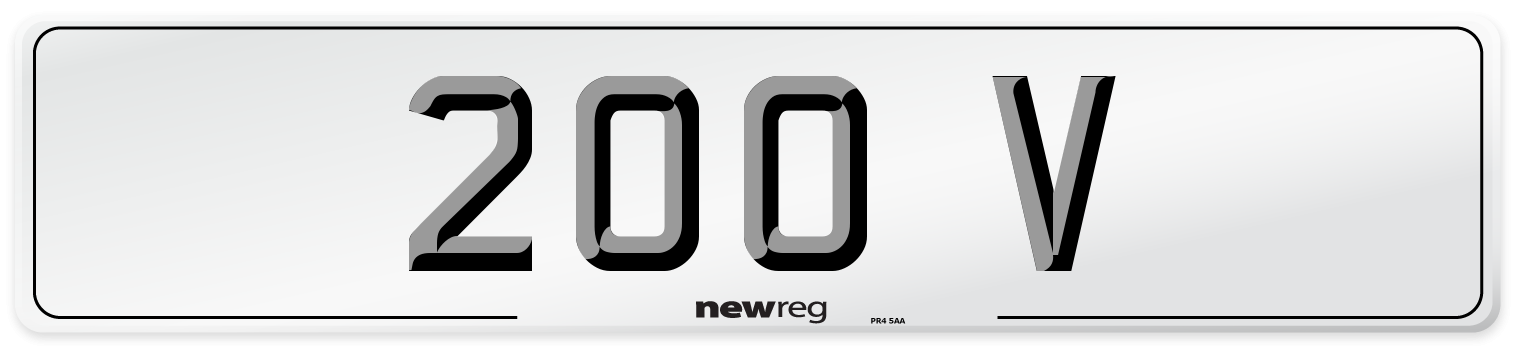 200 V Front Number Plate