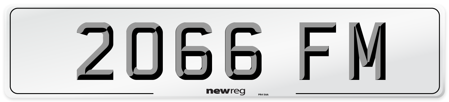 2066 FM Front Number Plate