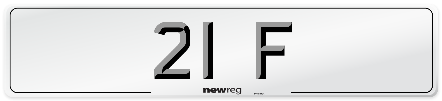 21 F Front Number Plate