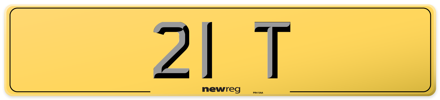 21 T Rear Number Plate