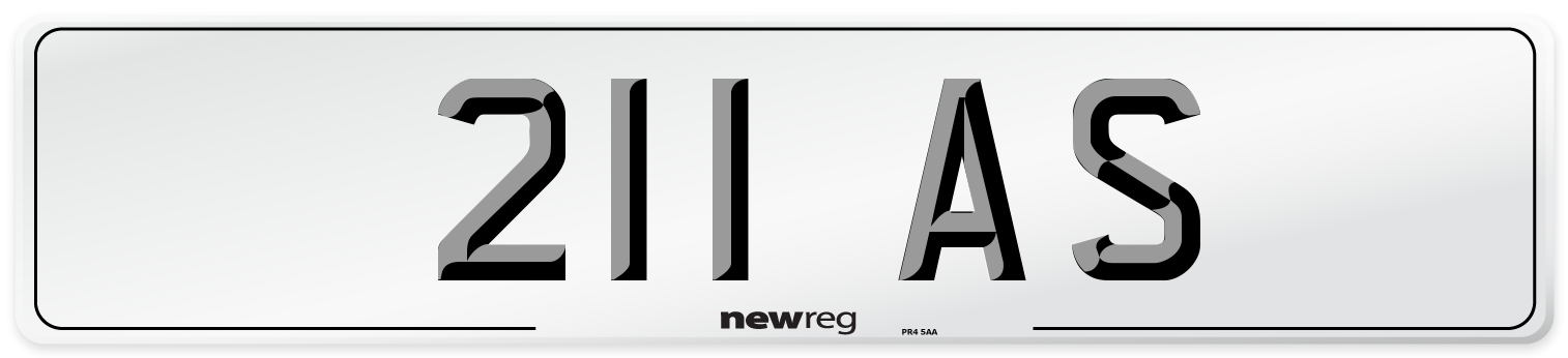 211 AS Front Number Plate
