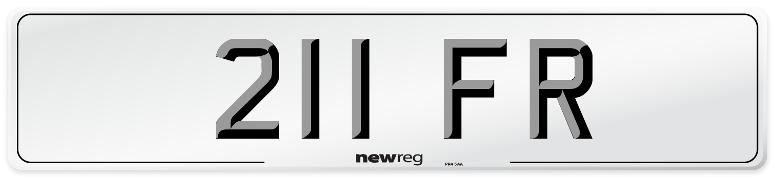 211 FR Front Number Plate