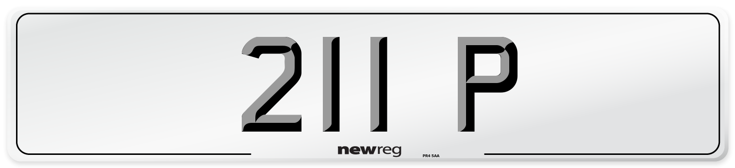 211 P Front Number Plate