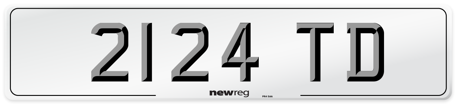 2124 TD Front Number Plate