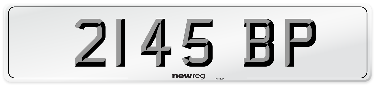 2145 BP Front Number Plate
