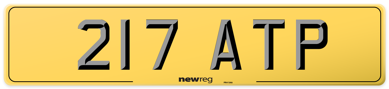 217 ATP Rear Number Plate