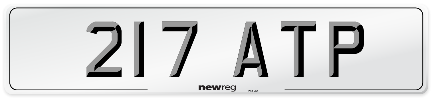 217 ATP Front Number Plate