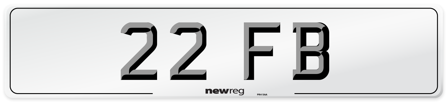 22 FB Front Number Plate