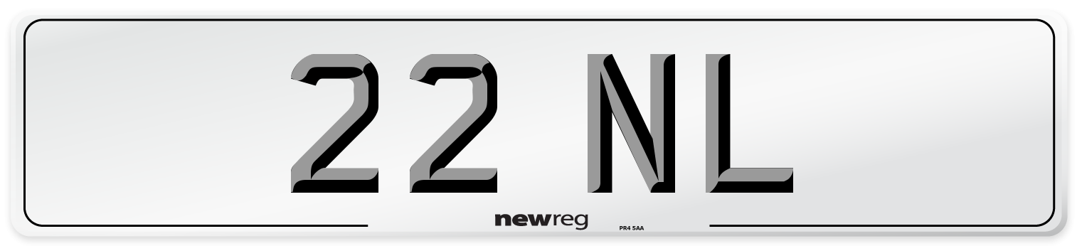 22 NL Front Number Plate