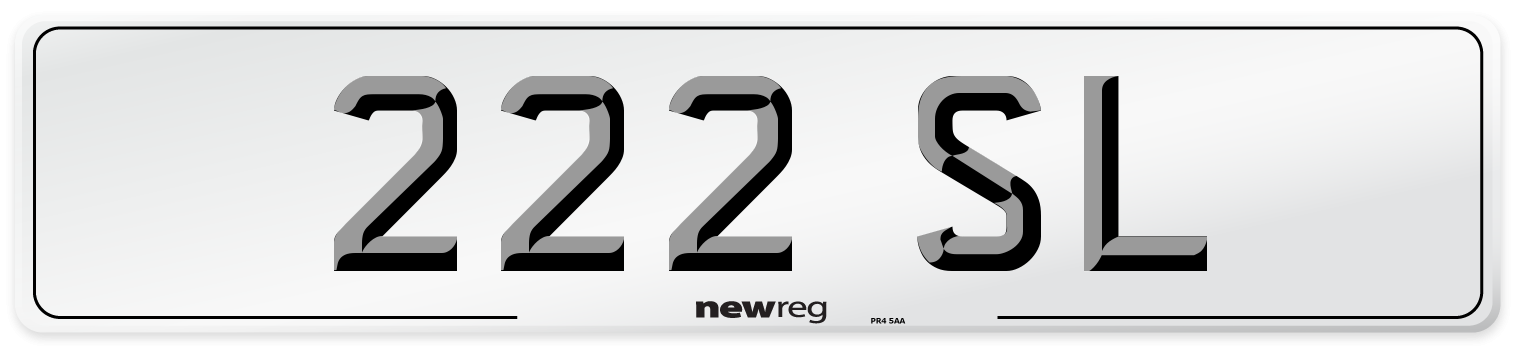 222 SL Front Number Plate