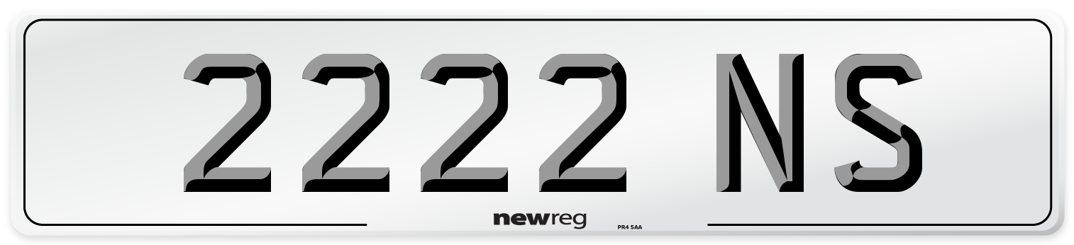 2222 NS Front Number Plate