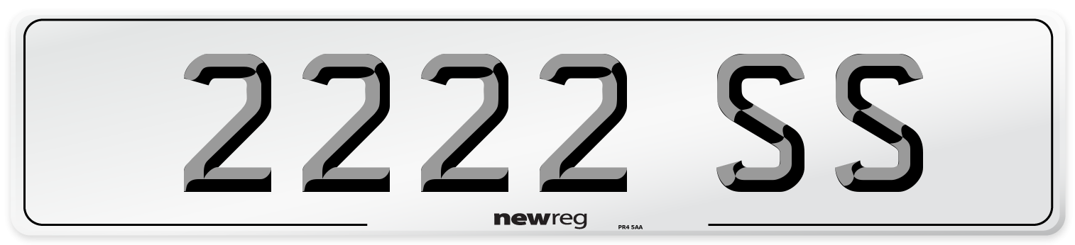 2222 SS Front Number Plate