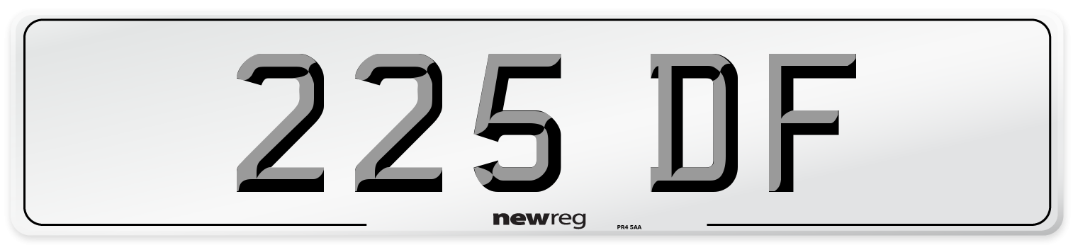 225 DF Front Number Plate